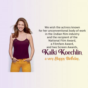 Kalki Koechlin Birthday Poster Free Download 18 Happy Birthday Kalki Koechlin